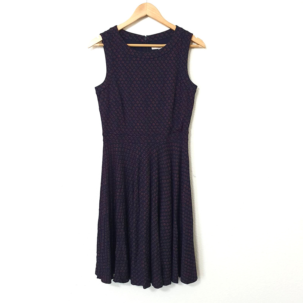 Loft Printed Sleeveless A-Line Shift Dress Women's Size Small